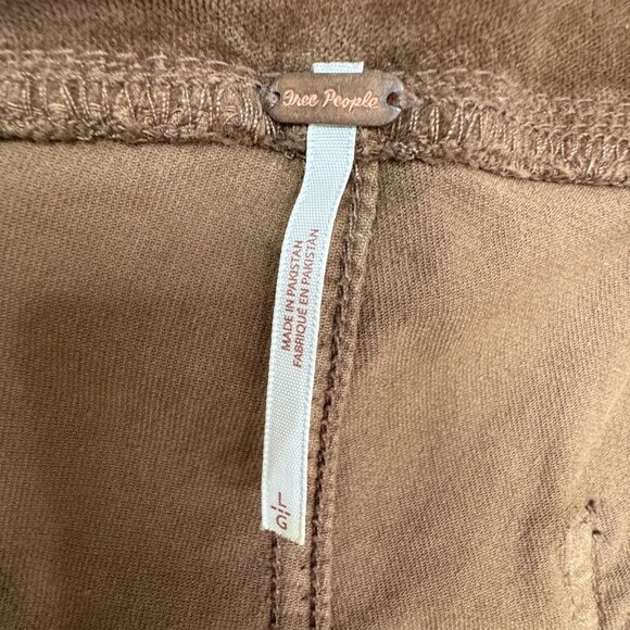 Free People In My Feelings Brown Cropped Bootcut Stretch Corduroy Pant Large - Picture 8 of 13